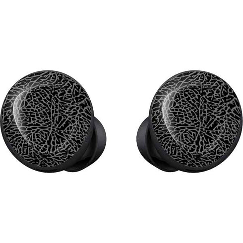 Elephant Print Black Galaxy Buds Skin