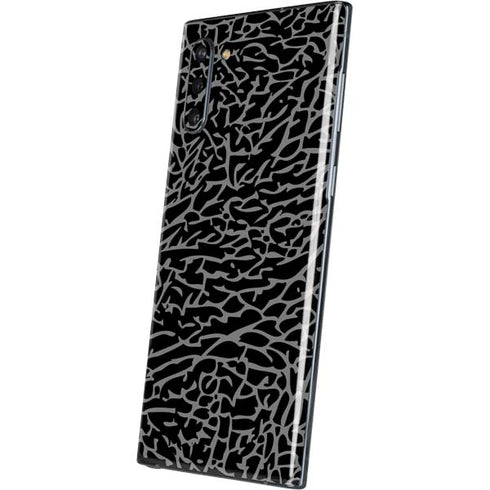 Elephant Print Black Galaxy Note 10 Skin