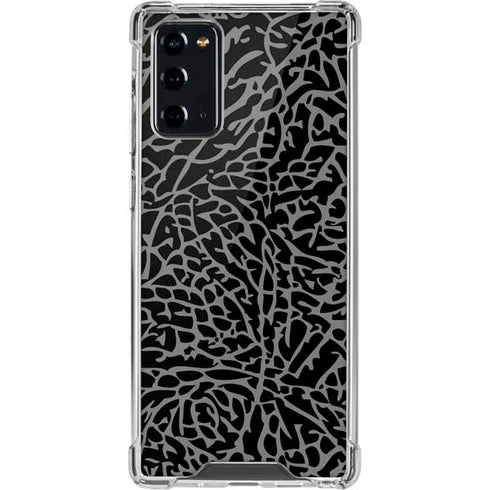 Elephant Print Black Galaxy Note20 5G Clear Case
