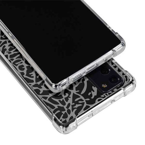 Elephant Print Black Galaxy Note20 5G Clear Case