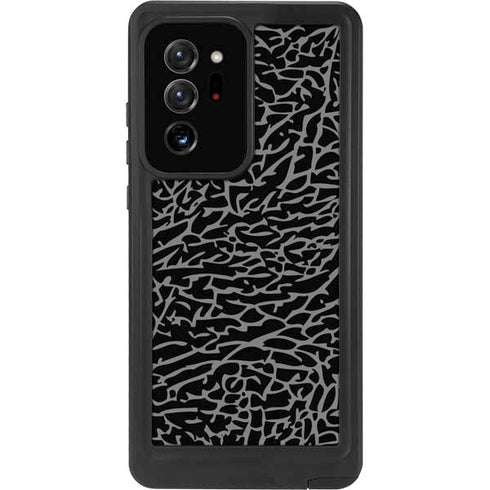 Elephant Print Black Galaxy Note20 Ultra 5G Waterproof Case