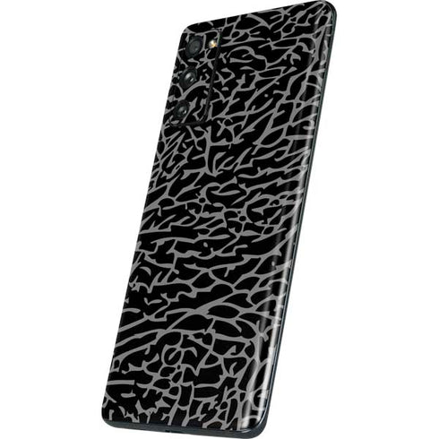 Elephant Print Black Galaxy S20 Fan Edition Skin