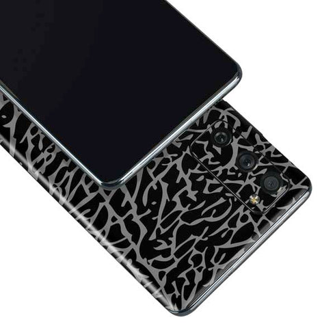 Elephant Print Black Galaxy S20 Fan Edition Skin