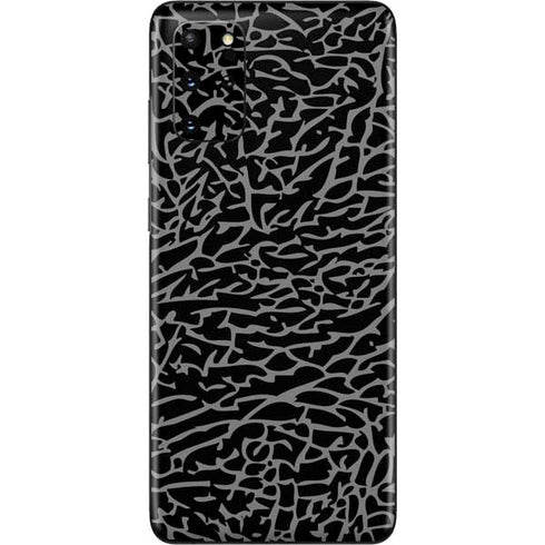 Elephant Print Black Galaxy S20 Plus Skin