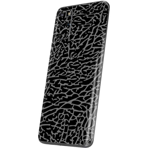 Elephant Print Black Galaxy S20 Plus Skin