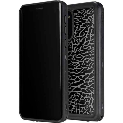 Elephant Print Black Galaxy S20 Plus Waterproof Case