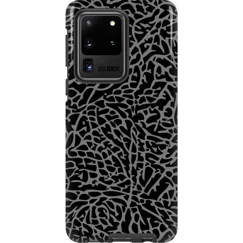 Elephant Print Black Galaxy S20 Ultra 5G Pro Case
