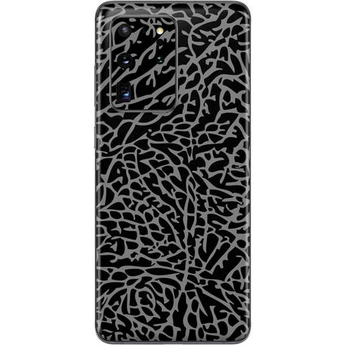 Elephant Print Black Galaxy S20 Ultra 5G Skin