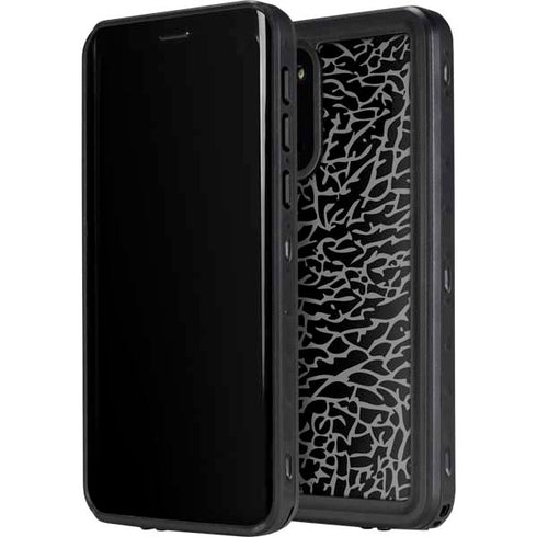 Elephant Print Black Galaxy S20 Waterproof Case