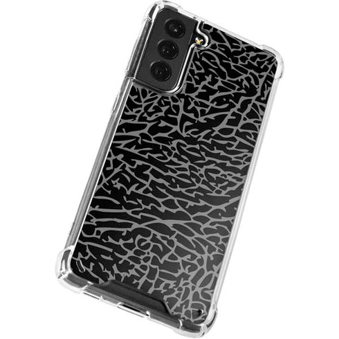 Elephant Print Black Galaxy S21 5G Clear Case