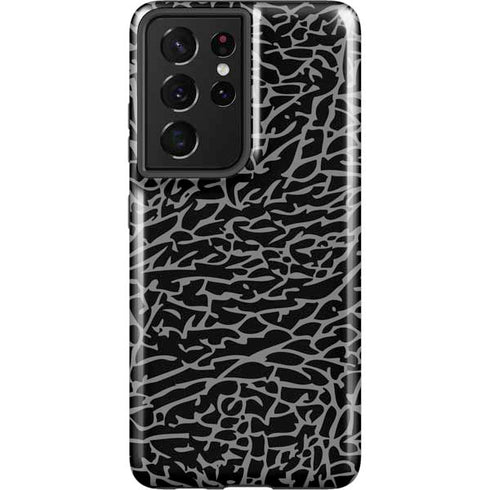 Elephant Print Black Galaxy S21 Ultra 5G Pro Case