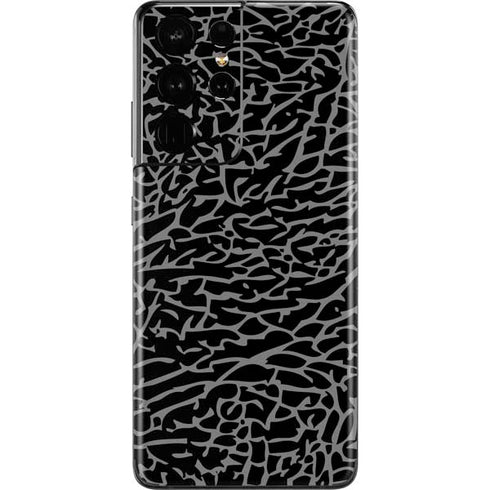 Elephant Print Black Galaxy S21 Ultra 5G Skin