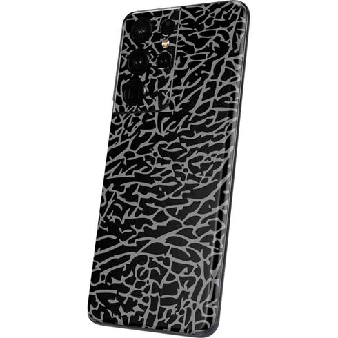 Elephant Print Black Galaxy S21 Ultra 5G Skin