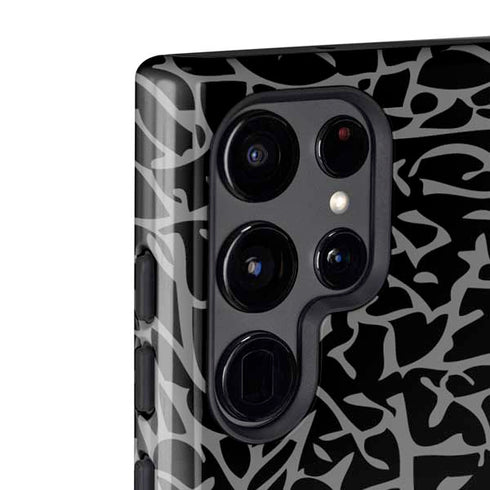Elephant Print Black Galaxy S22 Ultra Pro Case