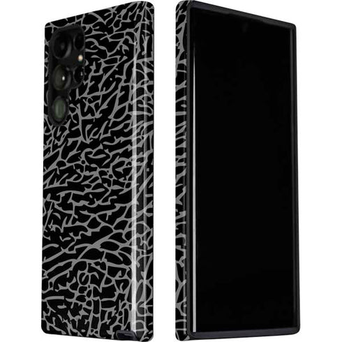 Elephant Print Black Galaxy S22 Ultra Pro Case