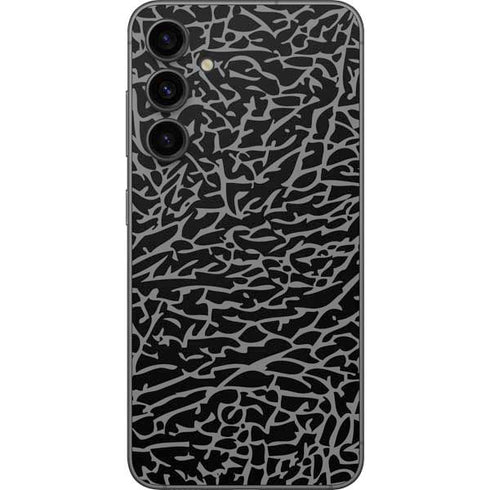Elephant Print Black Galaxy S23 FE Skin