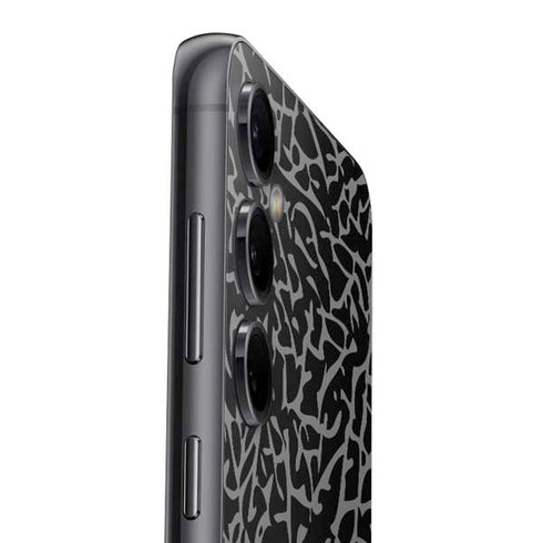 Elephant Print Black Galaxy S23 FE Skin