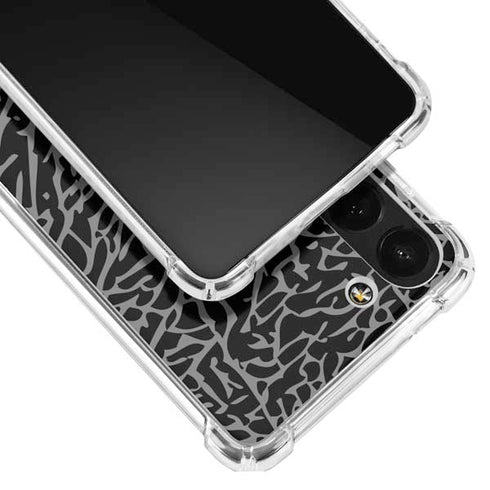 Elephant Print Black Galaxy S23 Plus Clear Case
