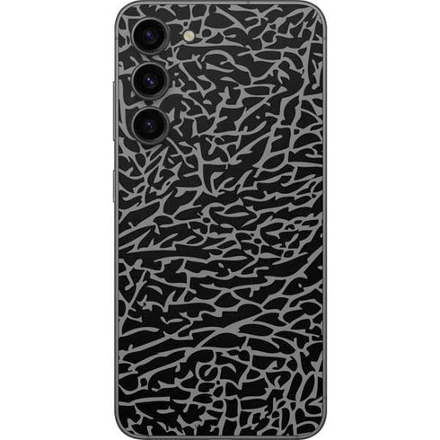 Elephant Print Black Galaxy S23 Plus Skin