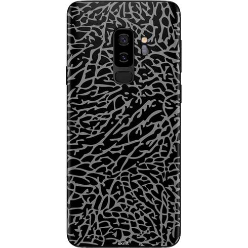 Elephant Print Black Galaxy S9 Plus Skin