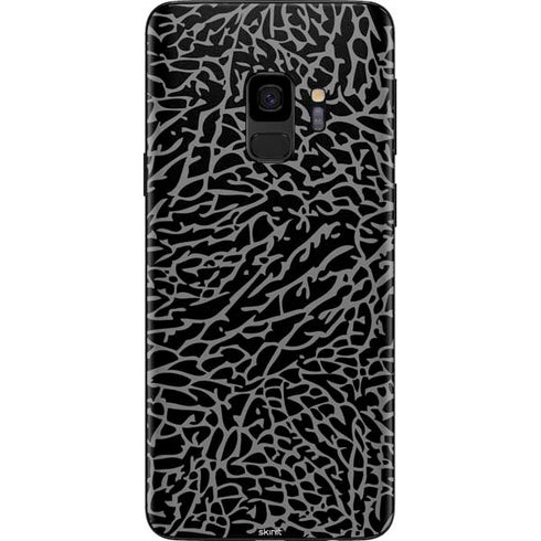 Elephant Print Black Galaxy S9 Skin