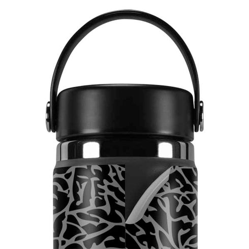 Elephant Print Black Hydro Flask 20oz Wide Mouth Skin