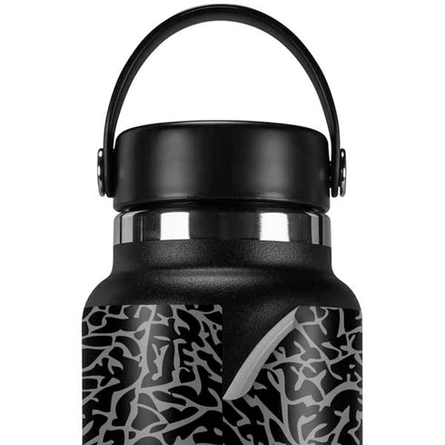 Elephant Print Black Hydro Flask 32oz Wide Mouth Skin