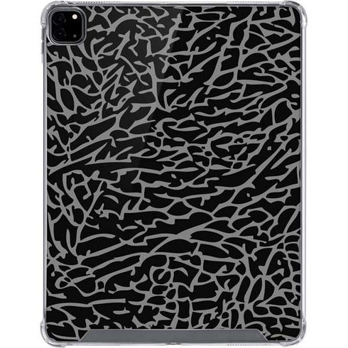 Elephant Print Black iPad Pro 12.9in (2020) Clear Case