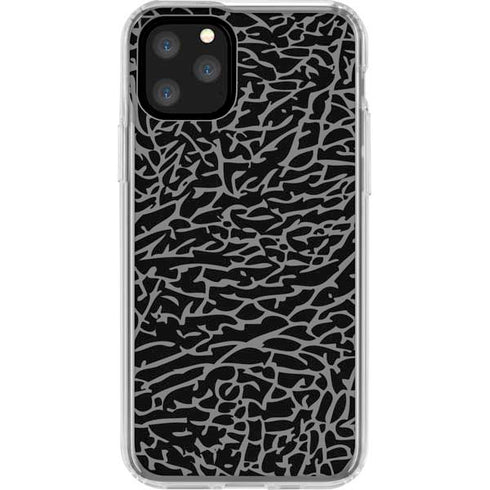 Elephant Print Black iPhone 11 Pro Clear Case