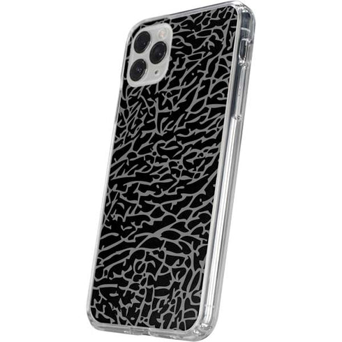 Elephant Print Black iPhone 11 Pro Clear Case