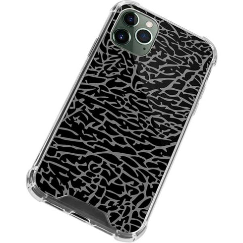 Elephant Print Black iPhone 11 Pro Max Clear Case