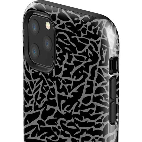 Elephant Print Black iPhone 11 Pro Max Impact Case