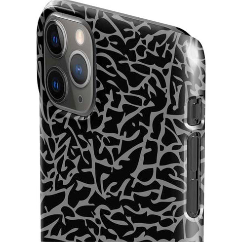 Elephant Print Black iPhone 11 Pro Max Lite Case