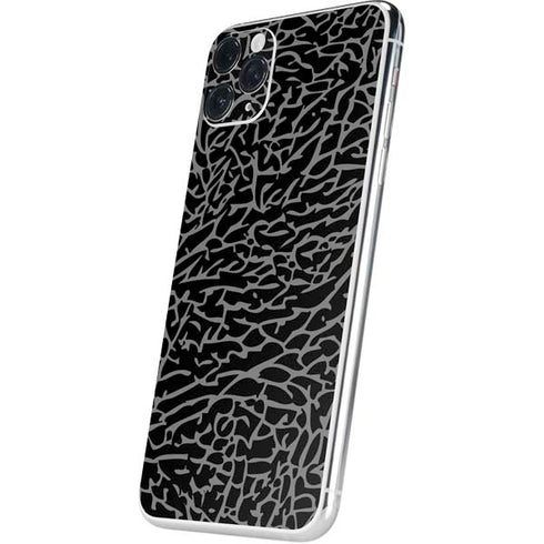 Elephant Print Black iPhone 11 Pro Max Skin