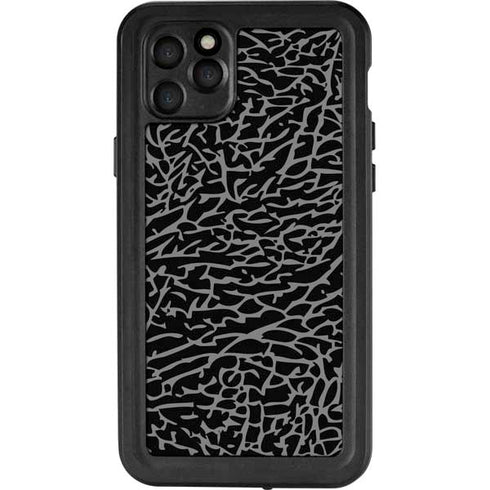Elephant Print Black iPhone 11 Pro Max Waterproof Case