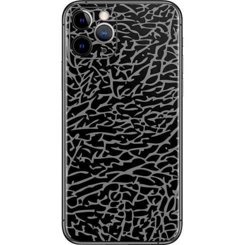 Elephant Print Black iPhone 11 Pro Skin