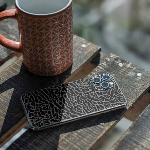 Elephant Print Black iPhone 11 Pro Skin