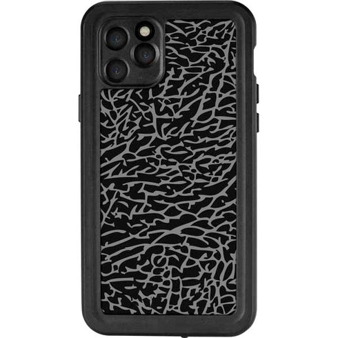 Elephant Print Black iPhone 11 Pro Waterproof Case