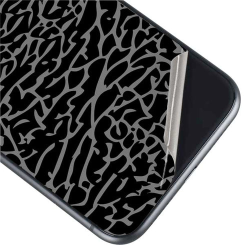Elephant Print Black iPhone 11 Skin
