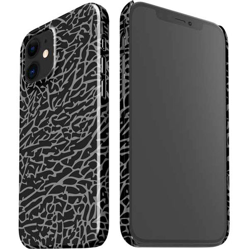 Elephant Print Black iPhone 12 Mini Lite Case