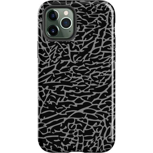 Elephant Print Black iPhone 12 Pro Max Impact Case