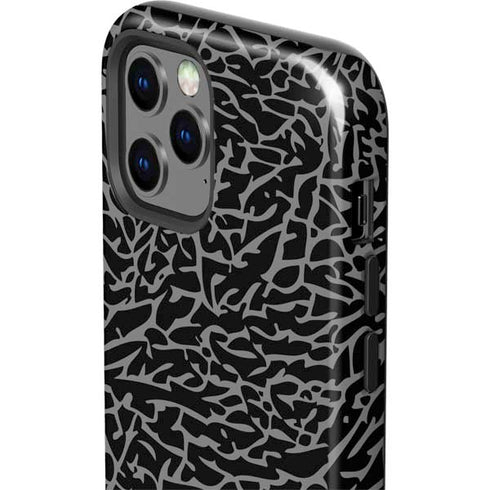 Elephant Print Black iPhone 12 Pro Max Impact Case