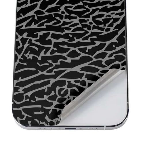 Elephant Print Black iPhone 12 Pro Max Skin