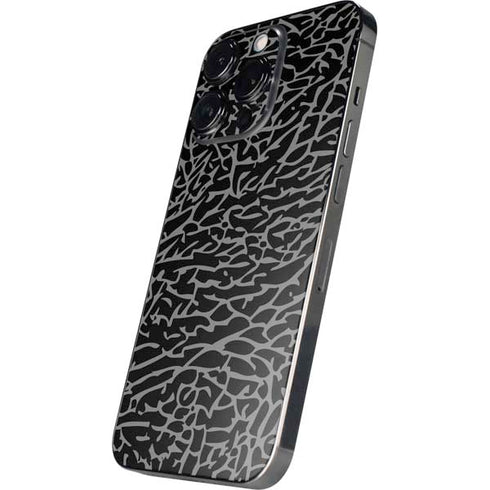 Elephant Print Black iPhone 13 Pro Max Skin