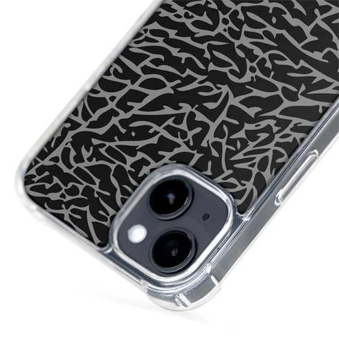 Elephant Print Black iPhone 15 Plus MagSafe Case