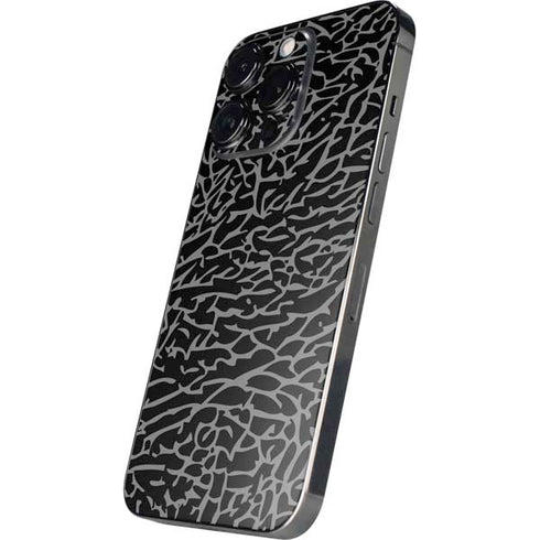 Elephant Print Black iPhone 14 Pro Max Skin