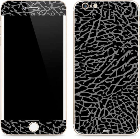 Elephant Print Black iPhone 6/6s Plus Skin