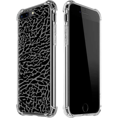 Elephant Print Black iPhone 7/8 Plus Clear Case