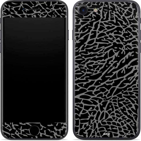 Elephant Print Black iPhone 7 Skin