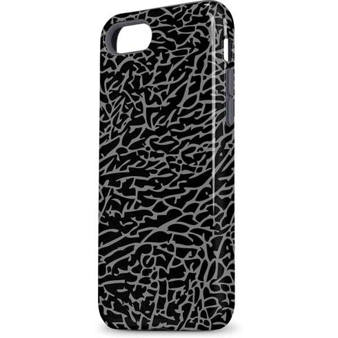 Elephant Print Black iPhone 8 Pro Case